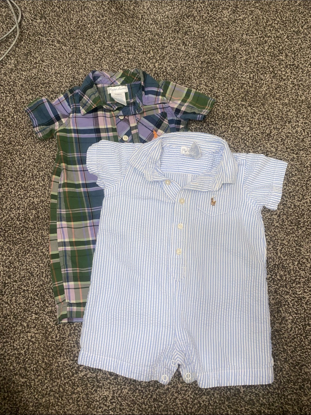 Two Ralph Lauren Polo Shortall baby boy